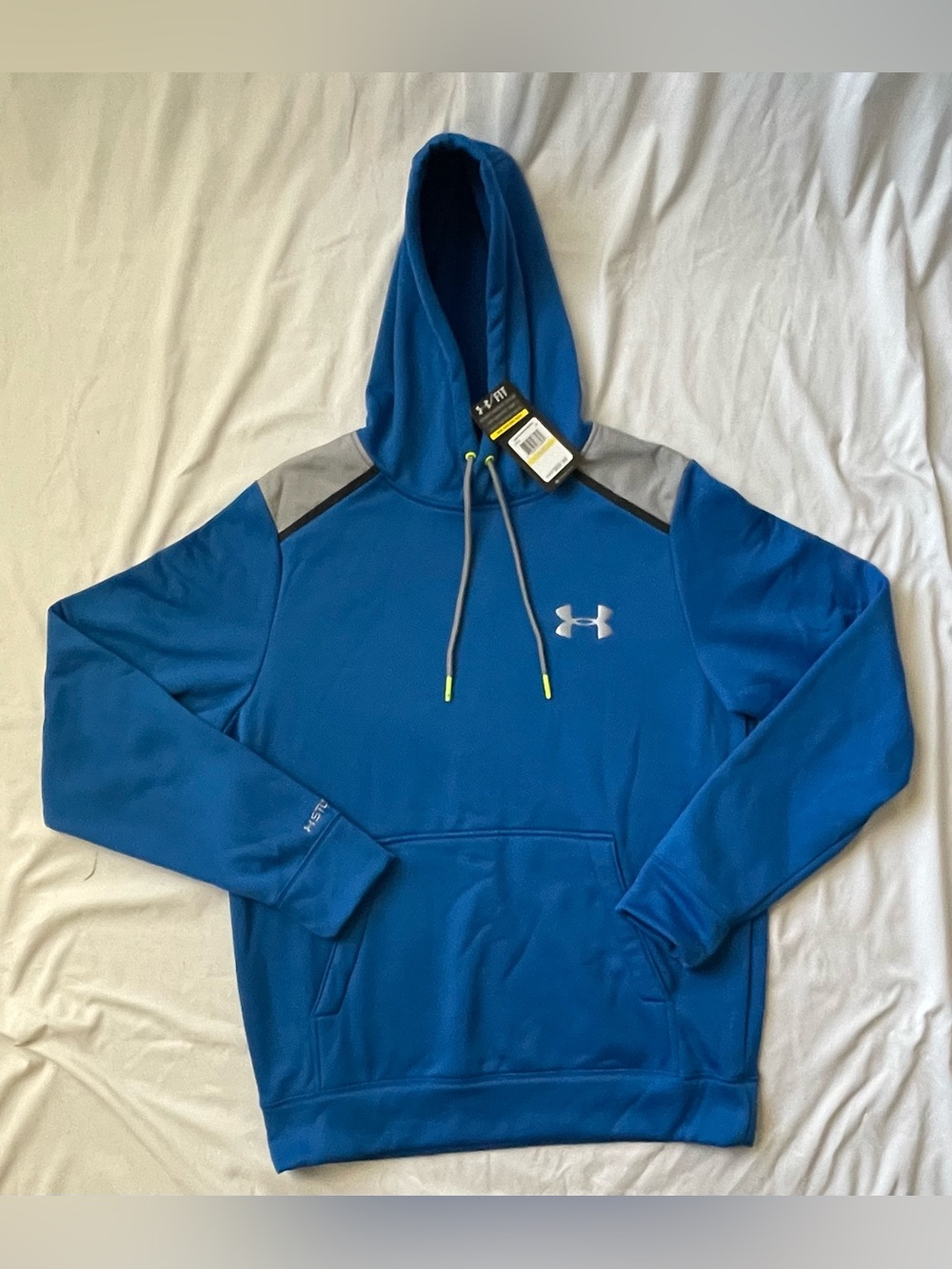 Under Armour Men’s Royal Blue Hooded Zip-Up Sweatshirt with Gray Accents